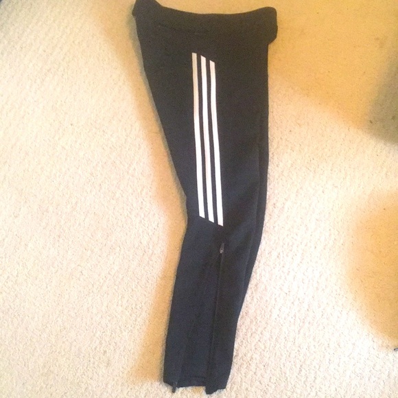 Adidas Climalite Leggings - Black/White Stripes - Picture 3 of 16